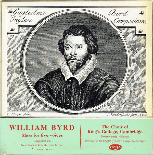 William Byrd, King's College Choir Of Cambridge, The, David Willcocks : Mass For 5 Voices / Magnificat And Nunc Dimittis From The Great Service / Ave Verum Corpus (LP,Mono)