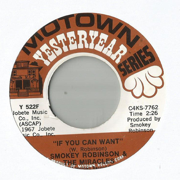 Miracles, The : I Second That Emotion / If You Can Want (7",45 RPM,Reissue)