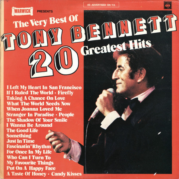 Tony Bennett : The Very Best Of Tony Bennett 20 Greatest Hits (LP, Comp)