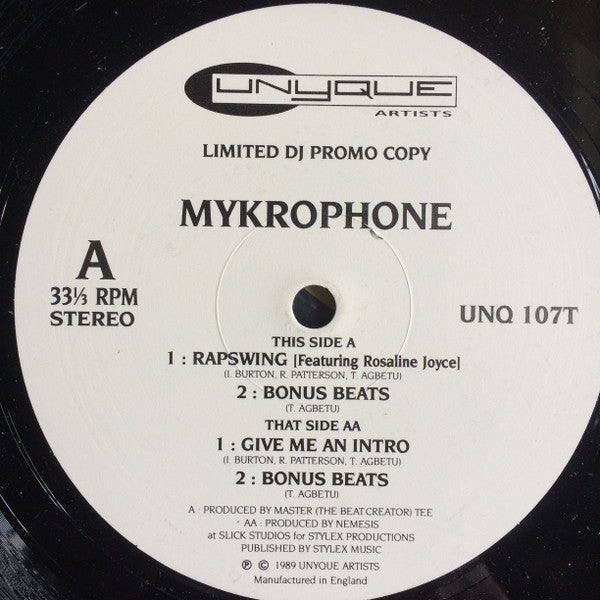 Mykrophone : Rapswing EP (12", Promo)