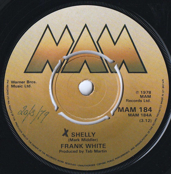 Frank White (5) : Shelly (7",45 RPM,Single)