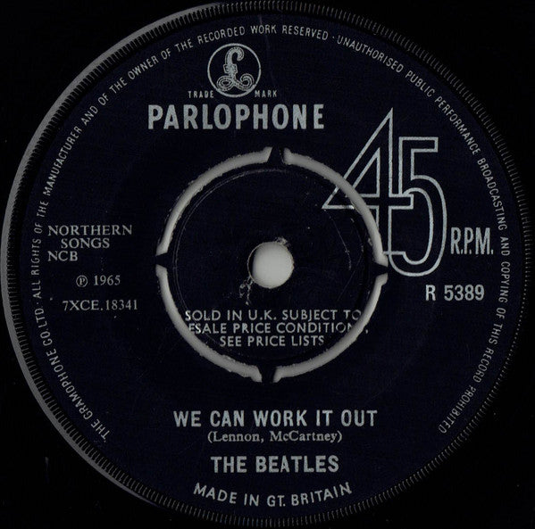 The Beatles : We Can Work It Out / Day Tripper (7", Single)