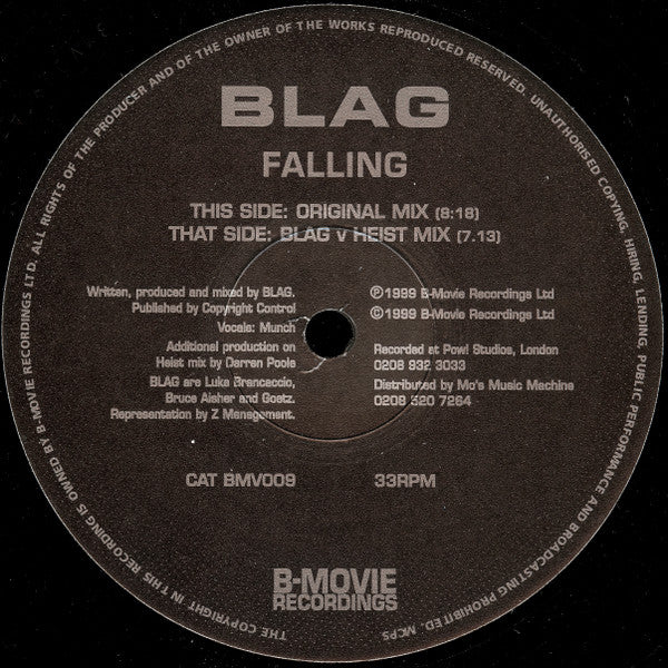 Blag : Falling (12",33 ⅓ RPM)