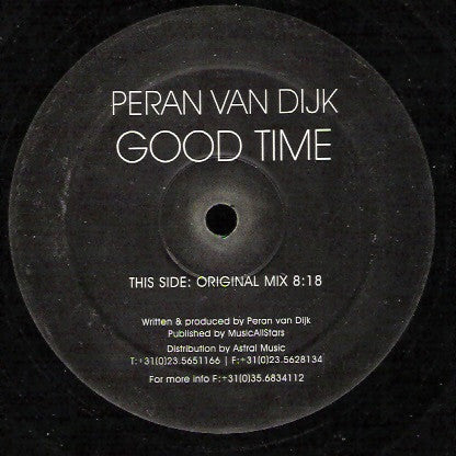 Peran van Dijk : Good Time (12",Single Sided)