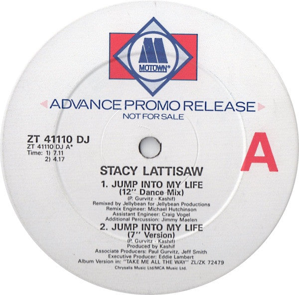 Stacy Lattisaw : Jump Into My Life (12",Promo,45 RPM)