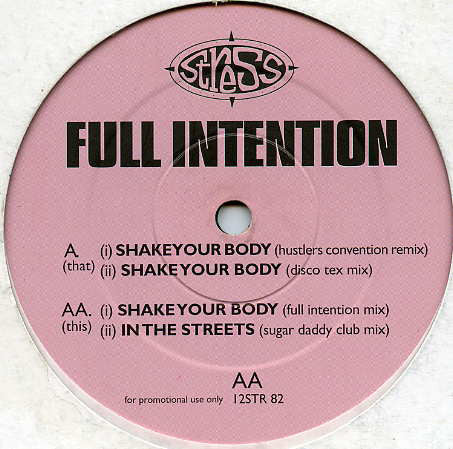 Full Intention : Shake Your Body (12",Promo)