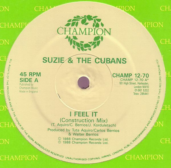 Suzie And The Cubans : I Feel It ()