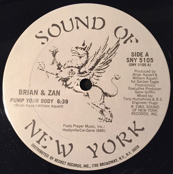 Brian & Zan : Pump  Your Body (12",33 ⅓ RPM)