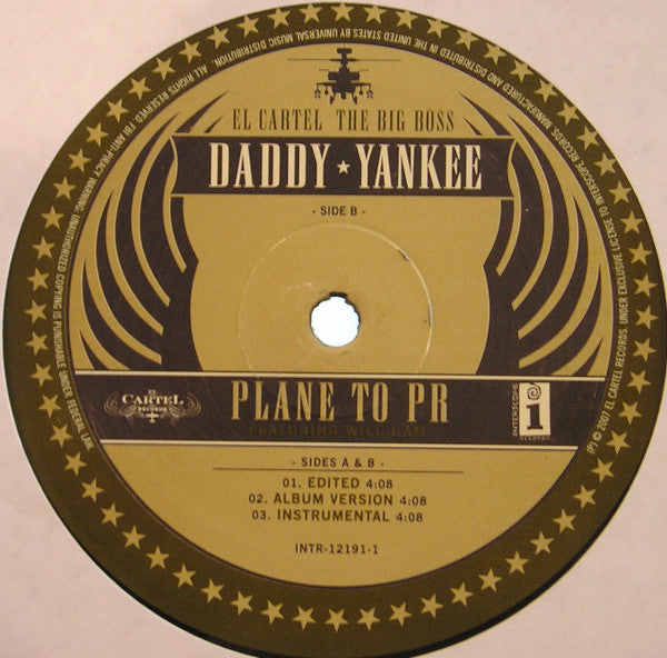 Daddy Yankee : Plane To PR (12",Promo)