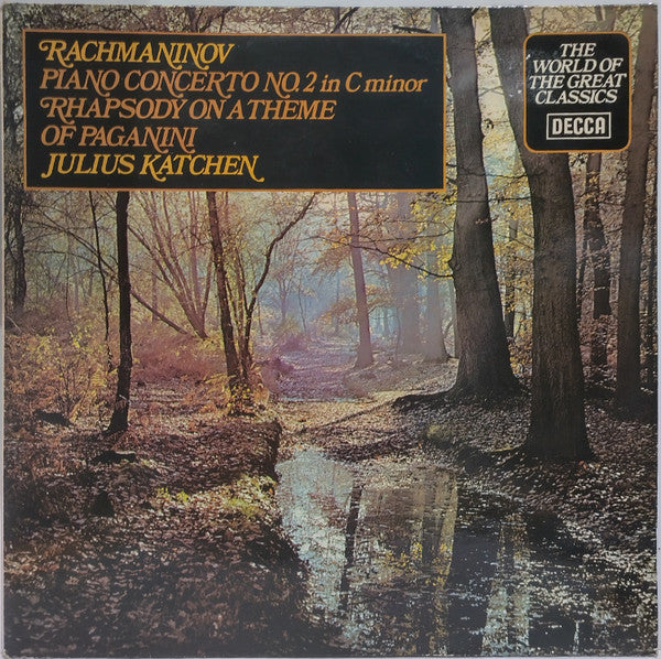 Sergei Vasilyevich Rachmaninoff / The London Symphony Orchestra / Georg Solti / Sir Adrian Boult / Julius Katchen / The London Philharmonic Orchestra : Piano Concerto No.2 In C-Minor / Rhapsody On A Theme Of Paganini (LP, Comp, RE)