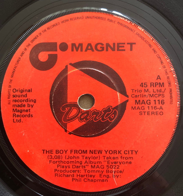 Darts : The Boy From New York City (7", Single)