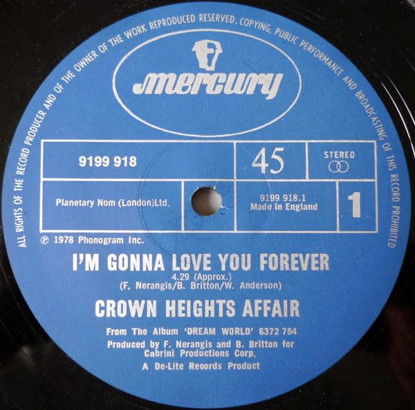 Crown Heights Affair : I'm Gonna Love You Forever (12",45 RPM,Single)