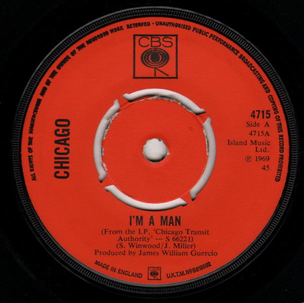 Chicago (2) : I'm A Man / Does Anybody Really Know What Time It Is? (7",45 RPM,Single)