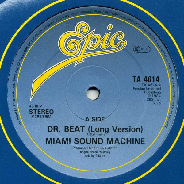 Miami Sound Machine : Dr. Beat (12",Single,45 RPM)