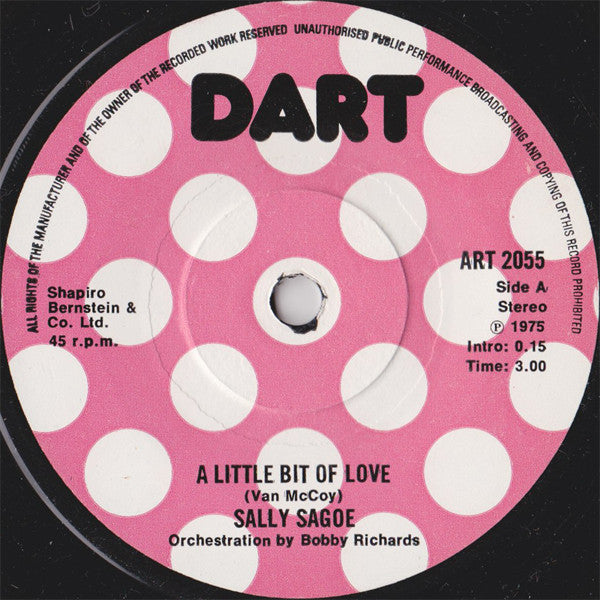 Sally Sagoe : A Little Bit Of Love (7",45 RPM,Stereo,Single)