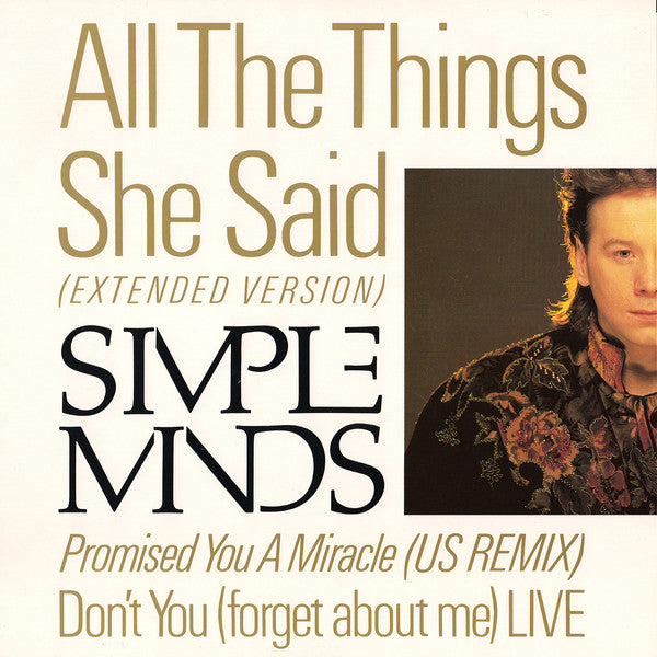 Simple Minds : All The Things She Said (Extended Version) (12",45 RPM,Single)