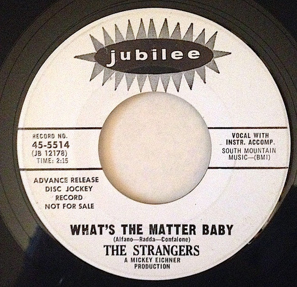 Strangers (32), The : What's The Matter Baby / Plan On Someone New  (7",Single,Promo)