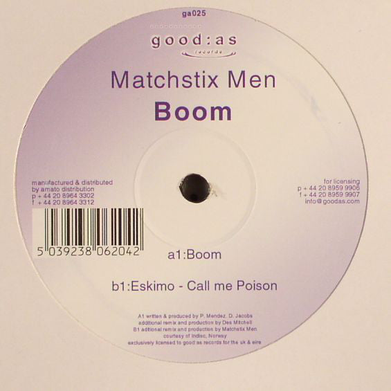 Matchstix Men : Boom (12")