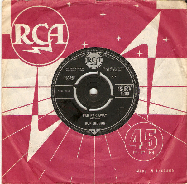 Don Gibson : Far Far Away (7", Single)