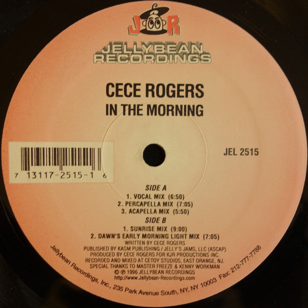 Ce Ce Rogers : In The Morning (12",33 ⅓ RPM)