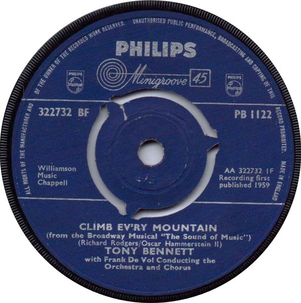 Tony Bennett : Climb Ev'ry Mountain (7",45 RPM)