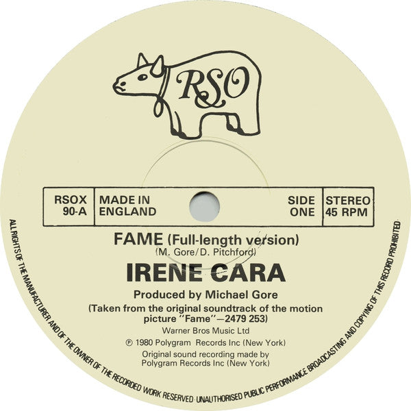 Irene Cara / Contemporary Gospel Chorus The High School Of Music And Art : Fame (12",45 RPM,Single)